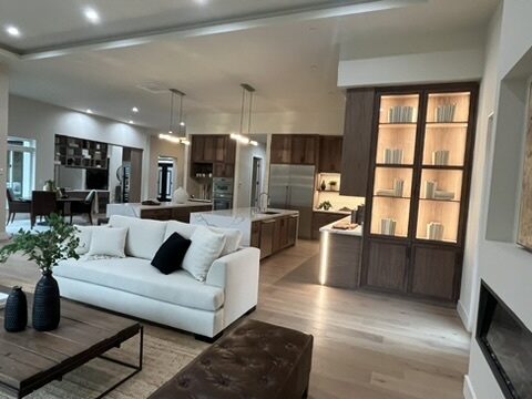 Open-plan walnut kitchen with Rubio Monocoat finish — DodiHome project