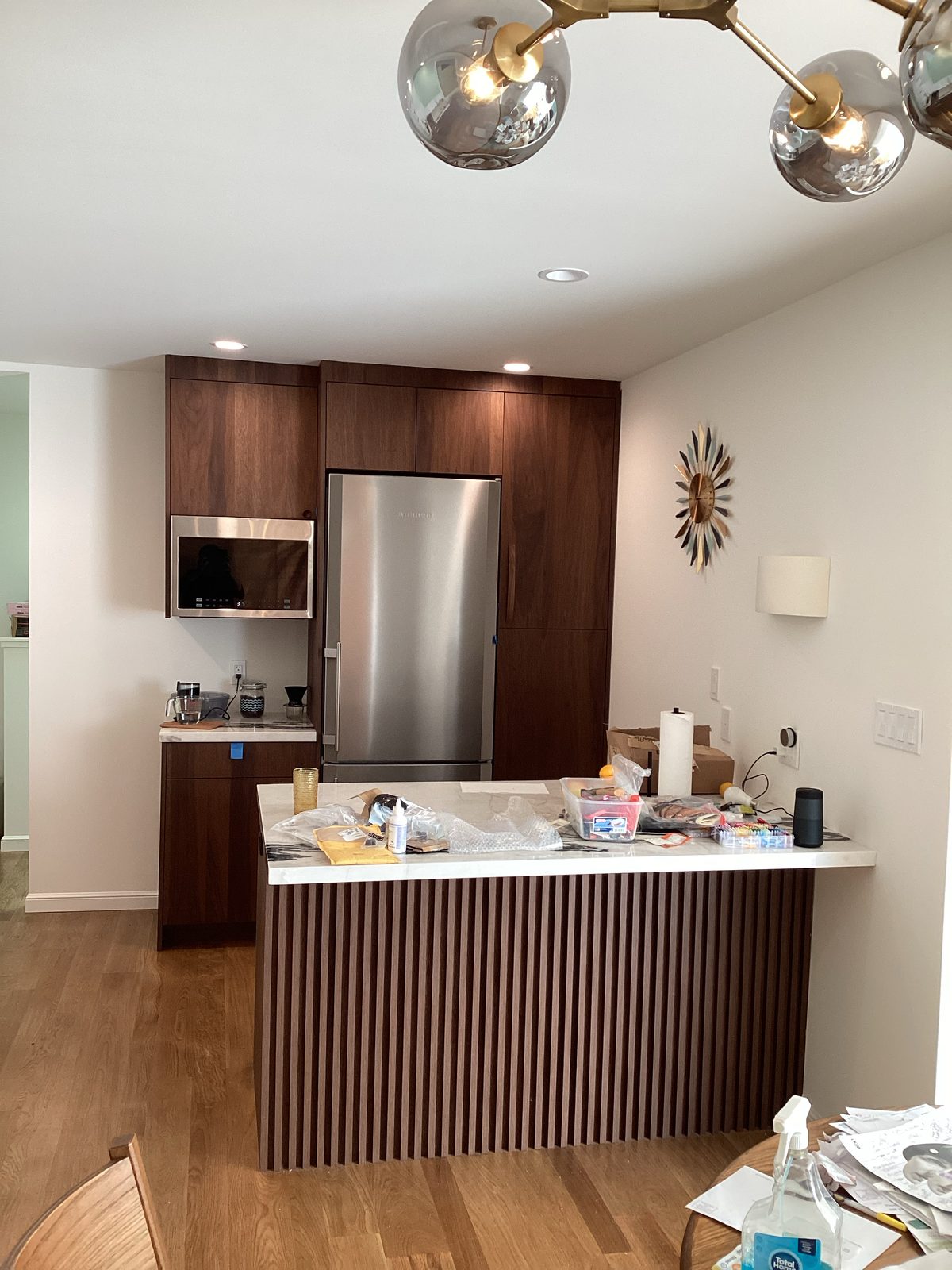Primary finished-room view of warm wood kitchen in san francisco cabinetry and surrounding surfaces